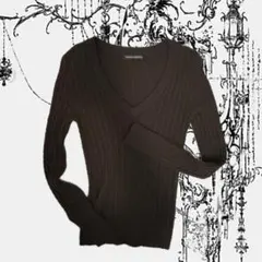 BRANDY MELVILLE ブラウン Vネックセーター