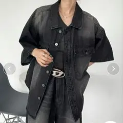sedacle ブラックオーバーサイズデニムジャケット