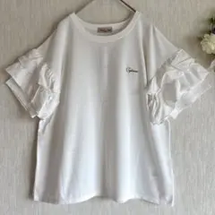 新品　【接触冷感/UVカット】フリル袖カットソー　サマンサモスモス　オフのサムネイル