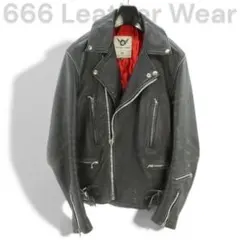 666 Leather Wear ダブル レザーライダースジャケットのサムネイル