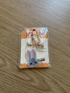 新品　未使用　ディズニー ズートピア ニック ジュディ ヘアクリップ