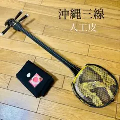 沖縄三線 三味線 合皮 人工 銀龍ティーガー - メルカリ
