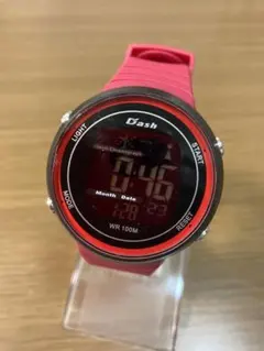 Dash電波デジタル腕時計 RDラジオコントロール 電池交換済み稼働中