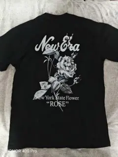 New Era Tシャツ ブラック ローズプリント Lのサムネイル