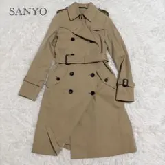 【美品】サンヨー　100年コート トレンチコート ダブル　ライナー着脱可
