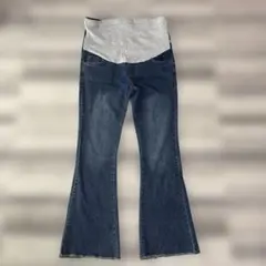 マタニティ　フレアデニムパンツ