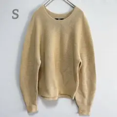 UNIQLO 3Dコットンバルーンスリーブセーター　ベージュ　Sサイズ