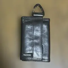 PACKING LEATHER COMPACT WALLET ブラック