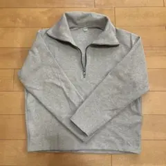 【美品】UNIQLO ブラッシュドジャージーハーフジッププルオーバー　M