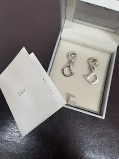 i【最終値下げ】Diorロゴ イヤリング　シルバー