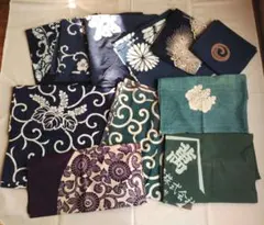 和柄　風呂敷　まとめて11枚　大判〜中　小判