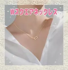❣️人気❣️新品 ゴールドスクエア ラインストーン ネックレス ペンダント 韓国