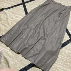コムサイズム 春秋冬もの 合皮ロングスカート