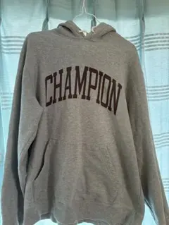 Champion グレー フード付きパーカー