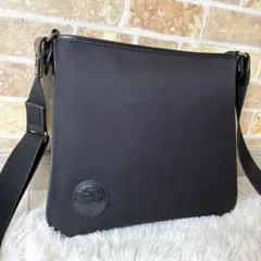 A4可✨ハンティングワールド ショルダーバッグ キャンバス レザー 斜め掛け 黒 A4可✨ハンティングワールド ショルダーバッグ キャンバス