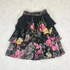 美品✨ TO BE CHIC トゥービーシック花柄ティアードフリルスカート40Lのサムネイル