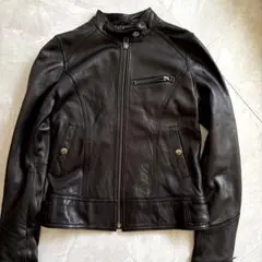 【美品】Letter backnumber 羊革 シングルライダース S 黒