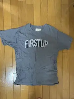 FIRST UP ロゴ 半袖 Tシャツ グレーブルーのサムネイル