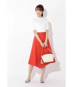 NATURALBEAUTYBASIC フレアスカート ミディ丈スカート