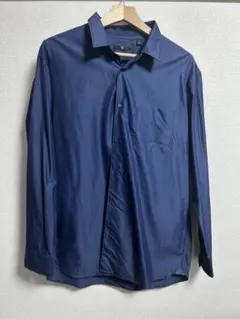 +J ユニクロ 長袖シャツ ネイビー L