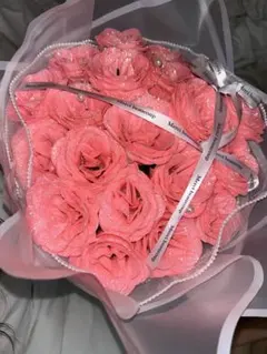 ピンクの造花ブーケ