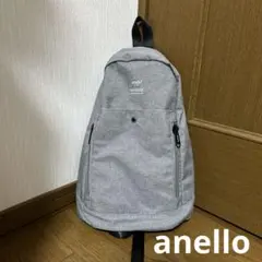anello バックパック　斜めがけバック　グレー