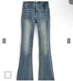 セミフレアデニムパンツ　cu508 Lサイズ　ブルー