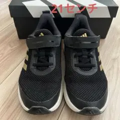 adidas アディダス フォルタラン キッズスニーカー ゴールドブラック21㎝