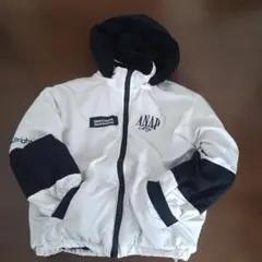 ANAP フード付きジャケット ホワイト/ブラック