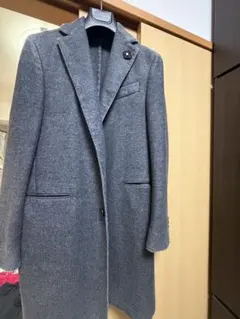 LARDINI ラルディーニ グレー チェスターコート ウール混紡 サイズ46のサムネイル