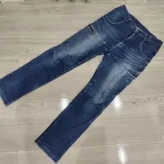 FieldCore メンズ デニムパンツ カーゴ ワーク LL インディゴブルー