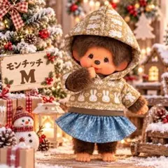 モンチッチ M フードパーカー セットアップ　クリスマス　 洋服 着せ替え♡