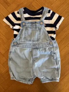 GAP デニムオーバーオール 12-18ヶ月　tシャツセット
