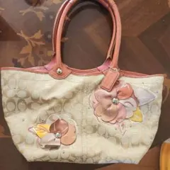 COACH　花柄トートバッグ　美品！