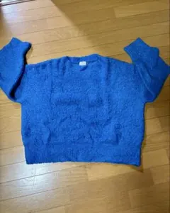 coen 【フワ軽あったか】ブークレボートネックニット♡ブルー