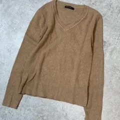 イング　Vネック　ブラウン　ニット　セーター　M