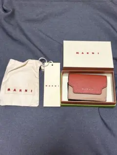 marni 三つ折財布 オレンジ・ベージュ・グリーン