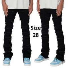 mnml X597 PANELED SKINNY STACKED DENIM