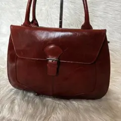 フルラ レザー ハンドバッグ イタリア制 ブラウン ヴィンテージ