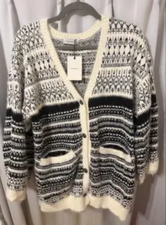 pageboy フェアアイル柄ニットカーディガン