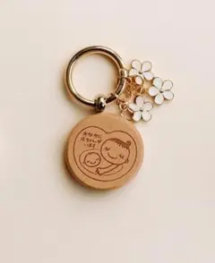 【アウトレット限定価格】マタニティマーク 木製 両面 ウッド チャーム A