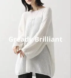 Gready Brilliant 和紙ホールガーメントボートネックチュニック　白のサムネイル