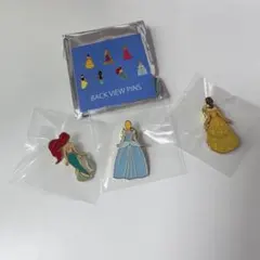 ディズニー　プリンセス　バックビューピンズ　シンデレラ　アリエル　ベル