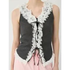 LILY BROWN Lace frill combi cut topsのサムネイル