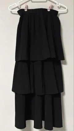 lala Born ティアードロングスカートプリーツ フレア フリルのサムネイル