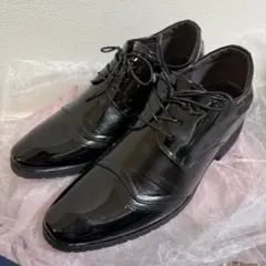 メンズ ブラック ドレスシューズ 26.5cm 身長3cm盛れます！
