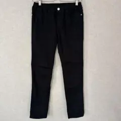 クロッシー 無地 スキニーパンツ テーパード M ブラック 綿 シンプル 美脚