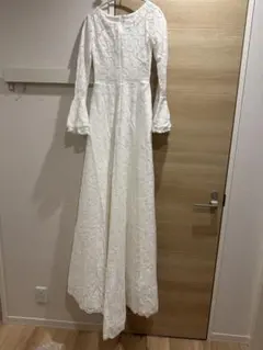 レース ホワイト ウェディングドレス