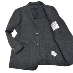 極美品　ニューヨーカー　ハリスツイード　テーラードジャケット　ヘリンボーン　L 80s USA製 ハリスツイード テーラードジャケット グレー L