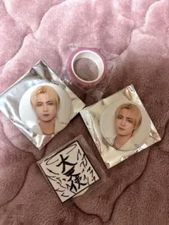 INI 佐野雄大　缶バッジ　ステッカー　マステ